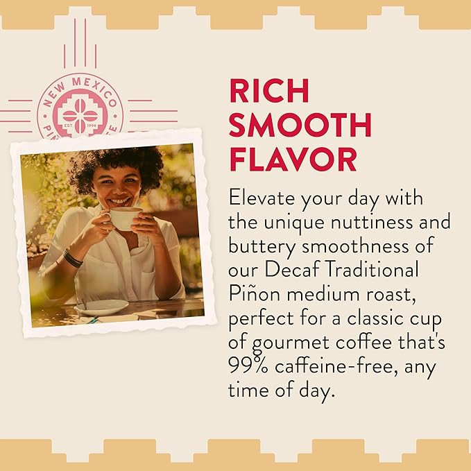 New Mexico Pi챰on Coffee Naturally Flavored Coffee (Traditional Pi챰on Ground Decaf, 2 pound)