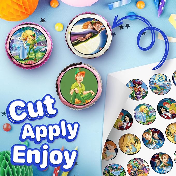30 x Cupcake Toppers - Flying Adventure Inspired Collection of Edible Cake Decorations | Uncut on Wafer Sheet