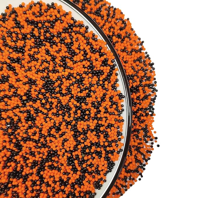 Homankit Halloween Sprinkles Orange and Black Nonpareils Sprinkles Edible Cookie Decorations Mini Pearls for Decorating Cake, Baking, Cupcake Toppers, Ice Cream, Donuts 3.88 Ounce