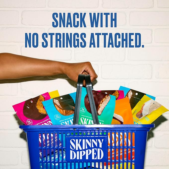 SkinnyDipped Lemon Bliss Almonds, Healthy Snack, Plant Protein, Gluten Free, 3.5 oz Resealable Bags, Pack of 5