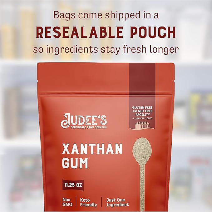 Judee's Xanthan Gum 11.25 oz - Non-GMO, Keto-Friendly, Nut & Gluten Free Xanthan Gum for Baking, Syrups & Sauces