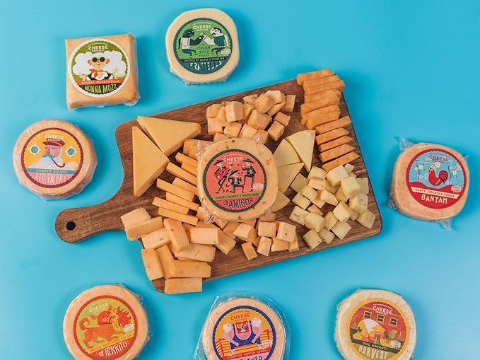 Cheese Bros. Brotherhood Gift Box | Fresh from Wisconsin | Assorted Gouda, Havarti, Mozzarella and Fratello | Great Food Gifting Idea!