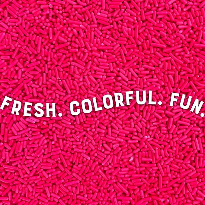 Judee's Pink Sprinkles 2 lb - Gluten-Free and Nut-Free - Brighten Up Your Baked Goods - Great for Cookie and Cake Decoration - Use for Baking and as Dessert and Ice Cream Toppings