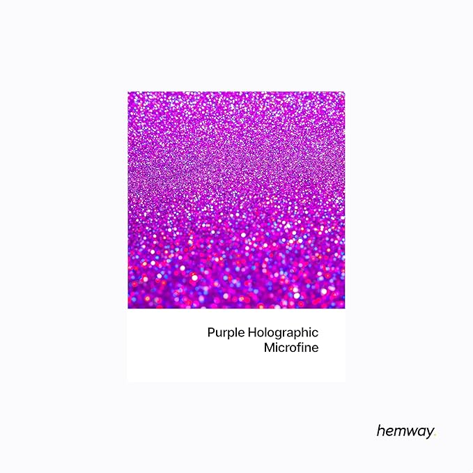 Hemway Premium Glitter Shaker - Purple Holographic | 125g Microfine Metallic Flake Sequins for Resin & Epoxy Crafts | Craft Supplies for Tumblers, Festival, Art