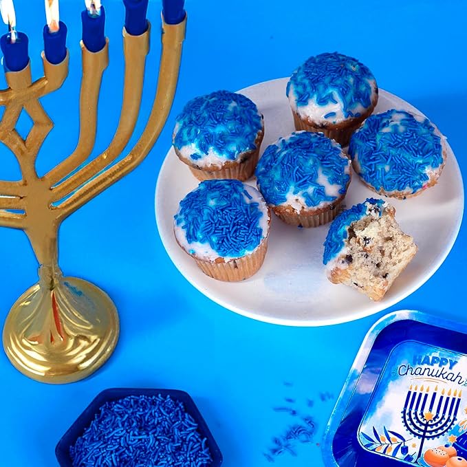 Blue Sprinkles Bulk - 1.6 Pounds - Patriotic Toppings for Ice Cream, Cake Decorating, Cupcakes, Cakepops - Blue Dessert Toppings