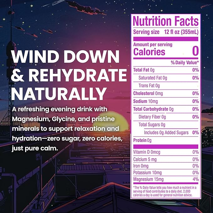 JUNO RECOVERY Unflavored Still Drink - Energizing Hydration with Magnesium, Glycine, Celtic Salt, Potassium & Calcium - Refreshing Beverage, 12 Pack
