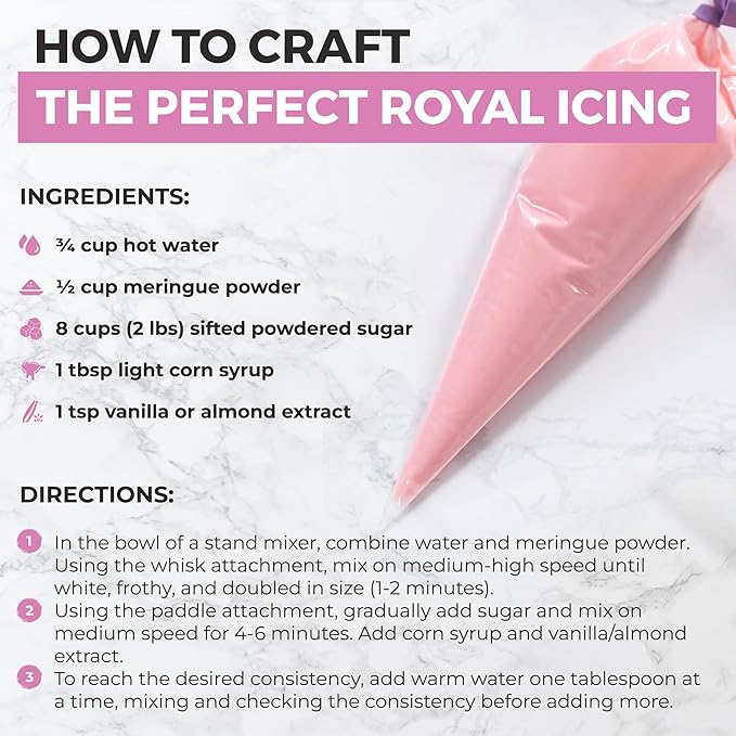 Meringue Powder (14oz) For Royal Icing, Premium Quality, High Egg White Formula, Create Incredible Royal Icing or Frosting for Sugar Cookies, Naturally Flavored, Verified Gluten Free, Non-GMO Sourced