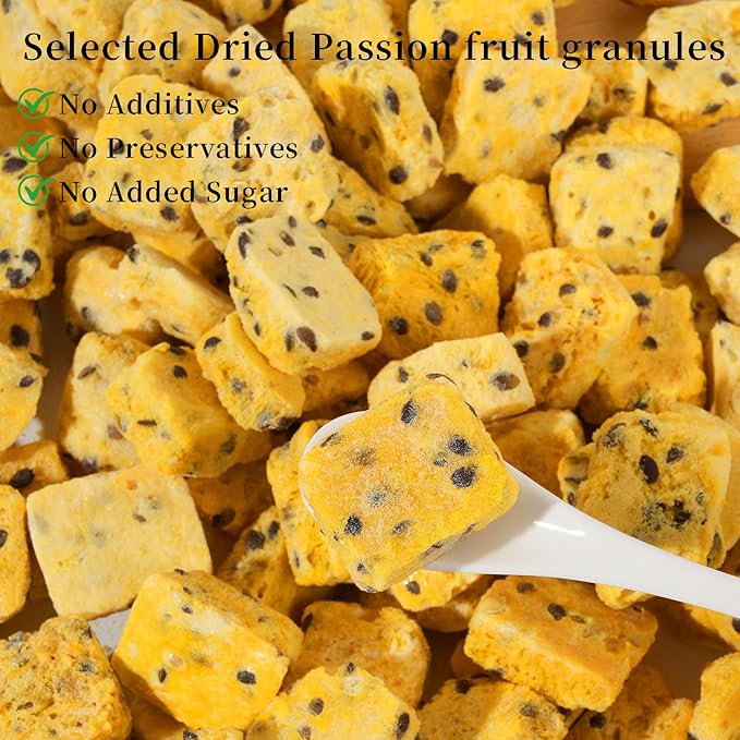 Freeze-Dried Passion Fruit Chunks 3.6 oz ,Sugar Free,No Additives,Fruit slice tea