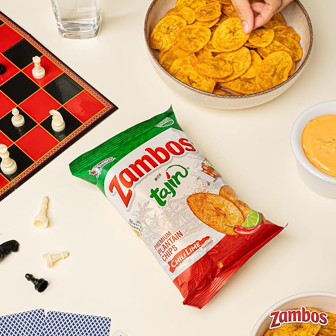 Zambos Plantain Chips with Taj챠n Seasoning, 2.29 oz (Pack of 8)