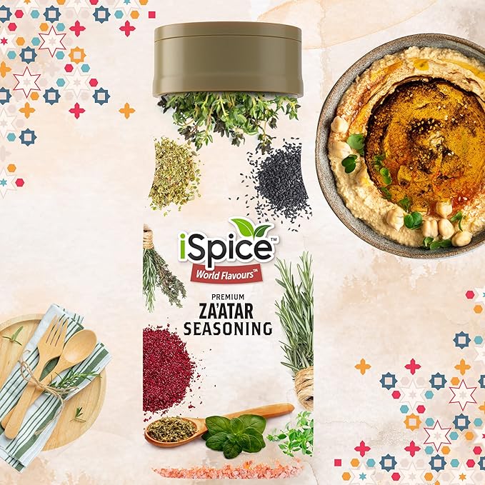 iSpice - Sugar-Free ZATAR SEASONING World Flavor Super Spice Blend | All Natural | Ready to use as is | No preparation is necessary