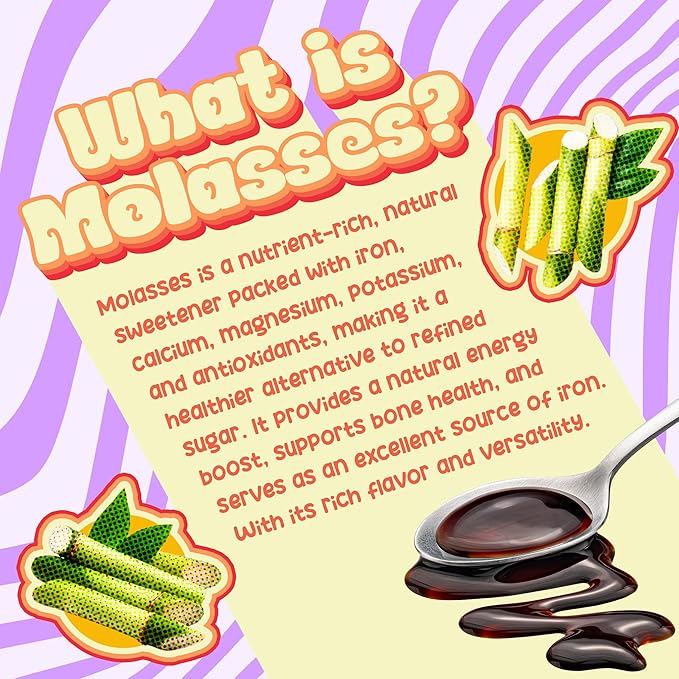 Better Than Honey Molasses 16oz – Natural Sweetener with Rich Flavor | Iron-Rich Sugar Alternative for Baking, Cooking, Oatmeal, Smoothies & More