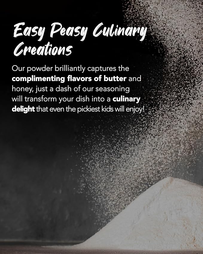 Funtable Honey Butter Seasoning (4.2 oz, 120g) - Honey & Creamy Butter Flavor Powder, Easy to Use. Perfect Seasoning for Chicken, Nuggets, Popcorn, Nachos & More.