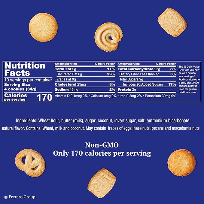 Royal Dansk Danish Cookie Selection, No Preservatives or Coloring Added, 12 Oz. (Pack of 1)