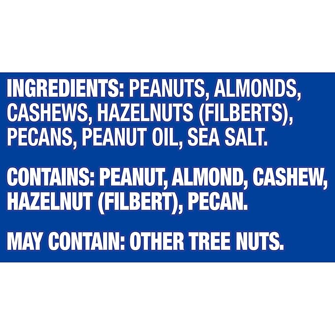 PLANTERS Salted Mixed Nuts, Party Snacks, Plant-Based Protein 56oz (1 Canister) (Pack of 2)