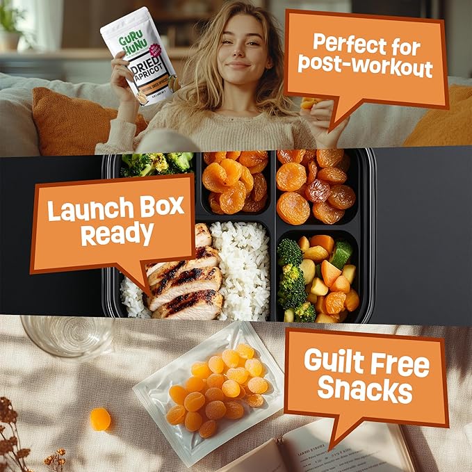 Dried Apricots No Sugar Added 2 lbs - Turkish Apricots Dried Fruit Naturally Dried - Dried Apricots Organic Resealable Bag - Gluten Free, Vegan and Halal Apricot