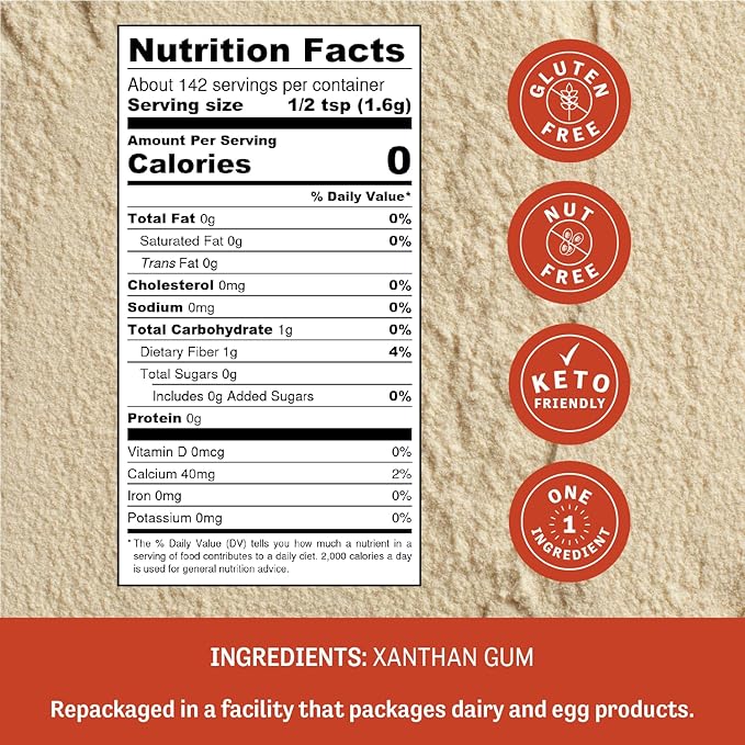 Judee's Gluten Free Xanthan Gum - 8 oz - Baking Supplies - Delicious and 100% Gluten-Free - Great for Keto Syrups, Soups, and Sauces - Enhances Texture and Thickens Dough and Baked Goods