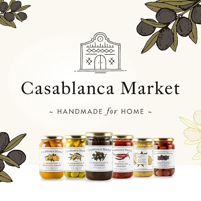 Casablanca Market Black Olives Tapenade Spread All Natural Olive Tapenade Black Olive Spread Gluten Free Olives Non GMO Vegan Plant Based - No Preservatives or Added Sugars (eBook included)