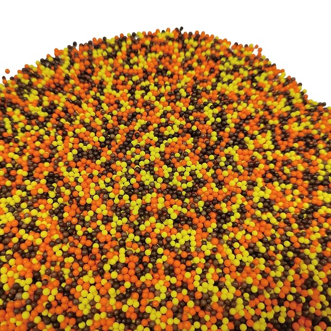 Homankit Autumn Sprinkles Fall Nonpareils Sprinkles Edible Cookie Decorations Mini Pearls for Decorating Cake, Baking, Cupcake Toppers, Ice Cream, Donuts 3.88 Ounce