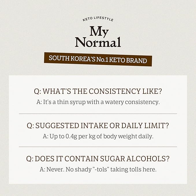 My Normal Keto Allulose 17.10 oz - Allulose 99.52%, Monk Fruit, Stevia Blend Thin Syrup, Zero Calorie Sweetener, 1:1 Sugar Substitute, Low Glycemic, Gluten Free, Zero Net Carbs, Zero Sugar