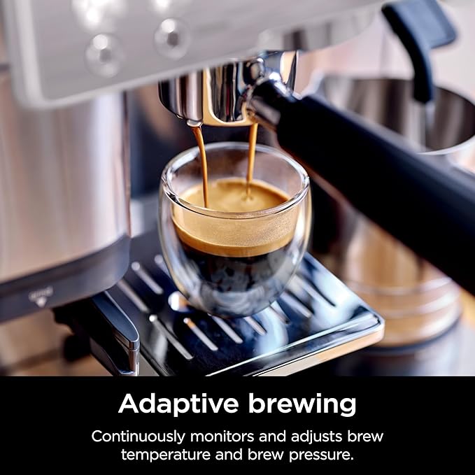 Ninja | Espresso Machine and Drip Coffee Maker| Luxe Caf챕 Premier Series | Integrated Coffee Grinder, Milk Frother, Assisted Tamper & Built-In Espresso Accessory Storage | Stainless Steel | ES601