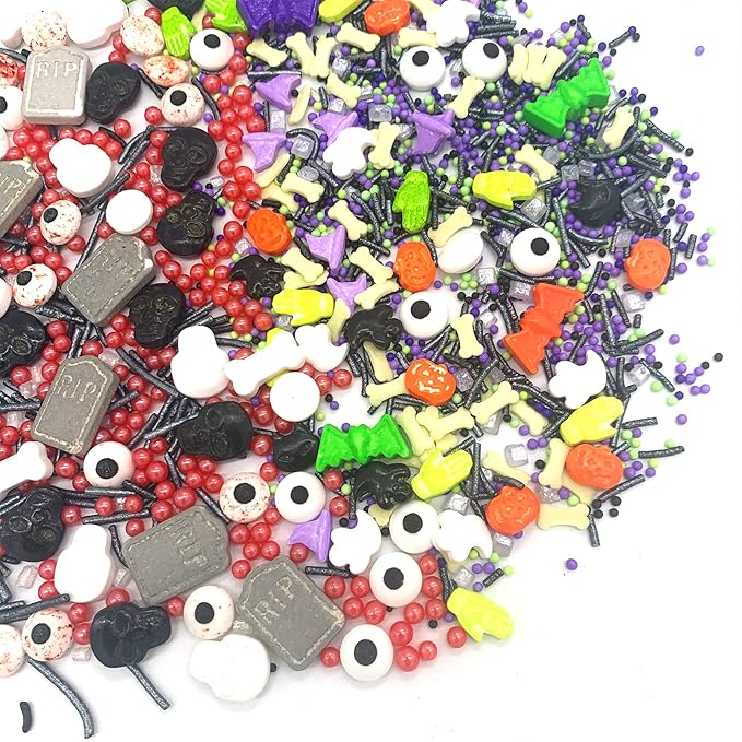 7 Ounce Eyes Pumpkin Vampire Sprinkles Halloween Sprinkle Skull Halloween Cupcakes Cake topper Decoration