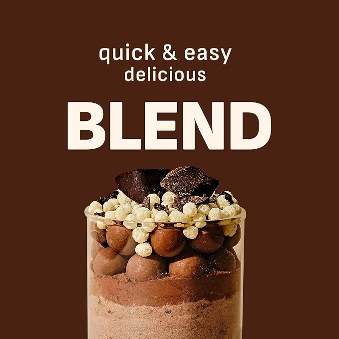 Chocolate Protein Shake, 22g Protein, Low Sugar, Keto-Friendly Meal Replacement Shake, 22.22oz, 14 Servings, With Crunchy Protein Balls