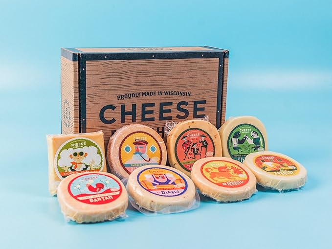 Cheese Bros. Brotherhood Gift Box | Fresh from Wisconsin | Assorted Gouda, Havarti, Mozzarella and Fratello | Great Food Gifting Idea!