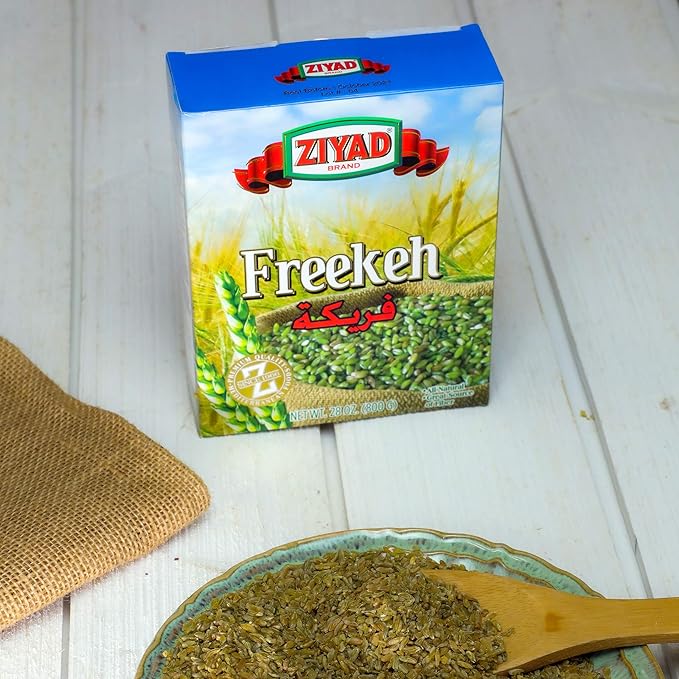 Ziyad Fine Roasted Green Wheat Freekeh, Frikeh, Farik Made from Green Duram Wheat, 28.2 oz