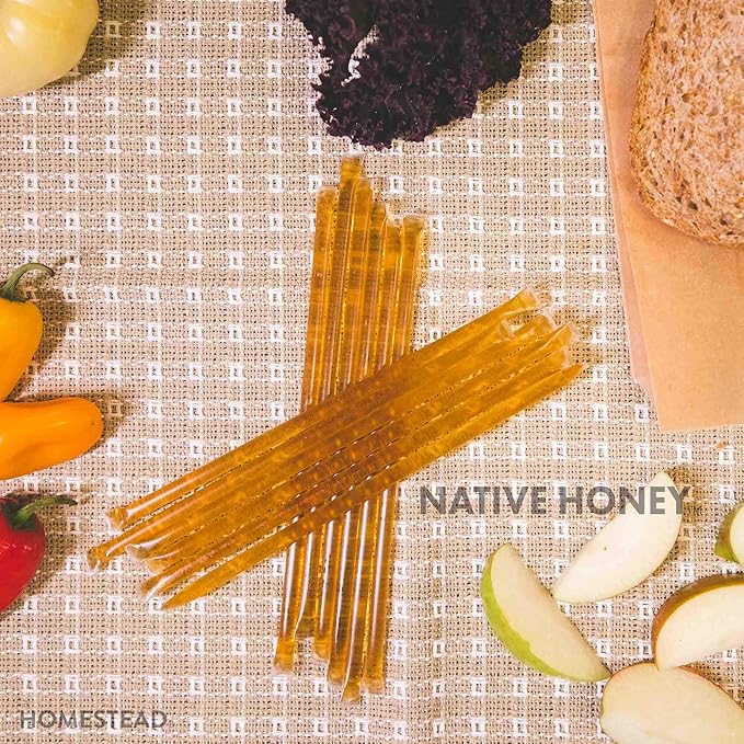 Homestead Honey Native Wildflower Honey Sticks (Pack Size - 20 Count)