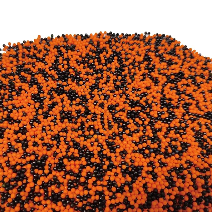 Homankit Halloween Sprinkles Orange and Black Nonpareils Sprinkles Edible Cookie Decorations Mini Pearls for Decorating Cake, Baking, Cupcake Toppers, Ice Cream, Donuts 3.88 Ounce