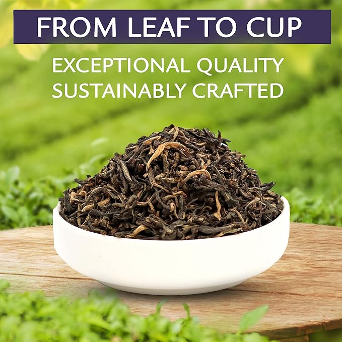 Birdsong Ancient Forest Minla- Organic Black Tea, Rich Full-Bodied Flavourful Caffeinated English Breakfast Tea with 100% Natural Sweet and Health Benefits, 15 Non-GMO Plant-Based Pyramid Tea Bags