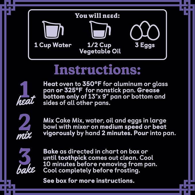 Betty Exclusives Wednesday Super Moist Dark Chocolate Cake Mix, 13.25 oz (Pack of 12)