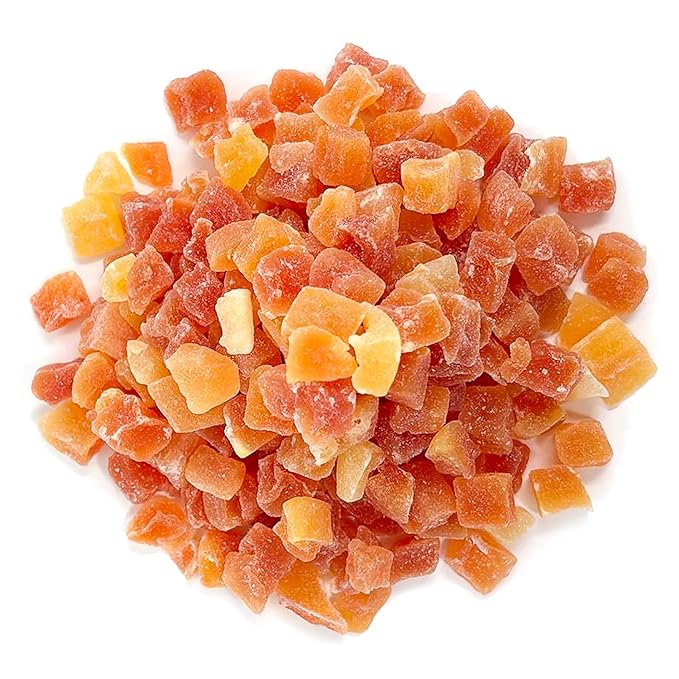 Food to Live Dried Diced Papaya, 1 Pound Kosher, Vegan, Sweetened, Unsulfured, Bulk