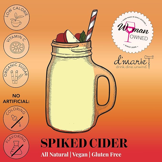 Frozen Cocktail Drink Mix - Each Bag Makes 10 Spiked Cider Slushies - Drink Powder Pouches for Alcohol - All Natural Low Sugar Mixer, No Blender Needed, 3 Pack