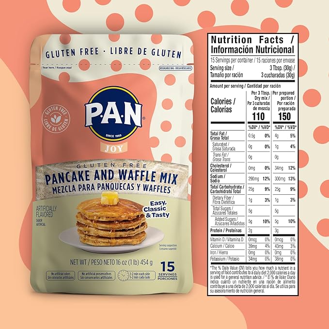 P.A.N Pancake and Waffle Mix ??Gluten Free 1 lb. (Pack of 1)