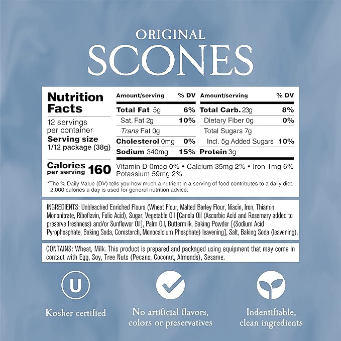 English Scone Mix, Original Flavor by Sticky Fingers Bakeries ??Easy to Make English Scones Fresh Baked, Makes 12 Scones (6pk)