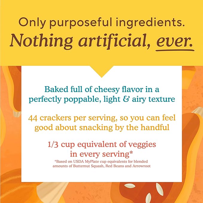 Simple Mills Pop Mmms Cheddar Baked Snack Crackers and Pop Mmms Pizza Baked Snack Crackers (Pack of 2)