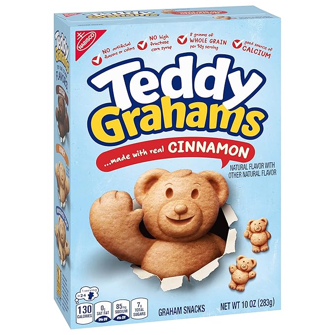 TEDDY GRAHAMS Cinnamon Graham Snacks, Bulk Kids Snacks, 6 - 10 oz Boxes