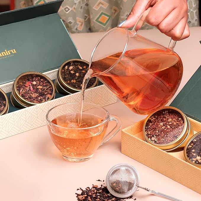 Teaniru, Gourmet Tea Collection – Pack of 10 | 6 Flavored Loose Leaf Tea Set | Gourmet Tea Gift Sets | Corporate Gifting & Bulk Gifts