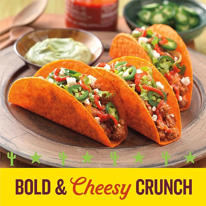 Old El Paso Stand 'N Stuff Bold Nacho Cheese Flavored Taco Shells, 10-count (Pack of 6)