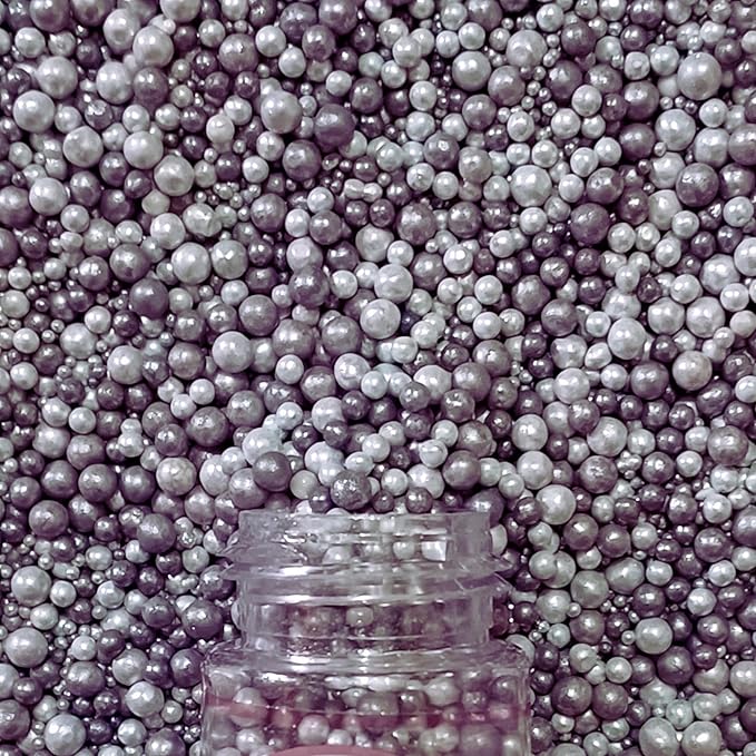 Confect Love Silver Metallic Disco Ball Sprinkles - Edible Cake & Cupcake Decorating Pearls, Metallic Sugar Sprinkles for Desserts and Cookies | Vegan, Gluten-Free, Soy-Free, Dairy-Free, Palm Oil-Free ??4.2 Oz