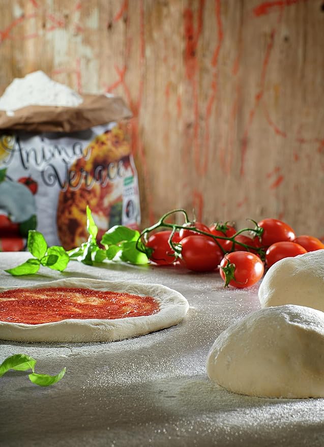(5Kg. Bag) Anima Verace - Flour for Pizza Napoletana (00 Pizza Flour, Non-GMO, Kosher, All Natural, UnBleached, 100% Italian Soft Wheat) 11 Lb.