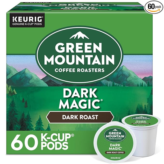 Green Mountain Coffee Roasters Dark Magic, Keurig Single Serve K-Cup Pods, Dark Roast Coffee, 60 Count, (6 Packs of 10)