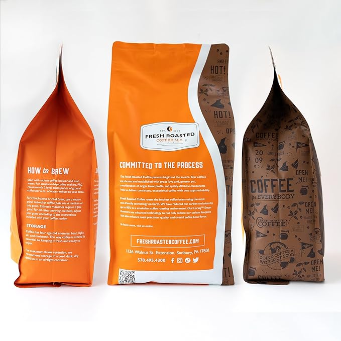 Fresh Roasted Coffee, Organic Ethiopian Sidamo Natural | USDA Organic, 100% Single Origin, Kosher | Light Roast 5 lb (80 oz) Whole Bean
