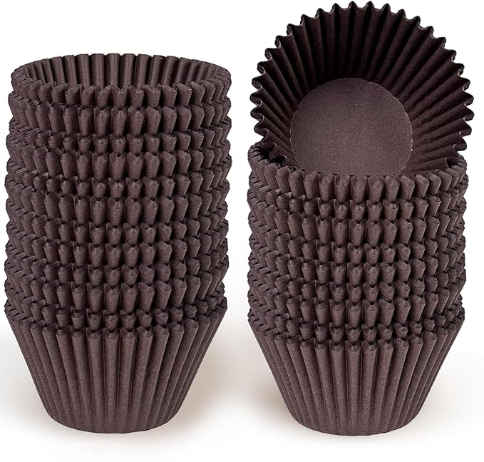 qiqee 300 Count Jumbo Cupcake Liners Coffee Muffin Liners Food Grade Jumbo Size Baking Cups Paper No Smells竊뉽arge Sizeç«?"<div>