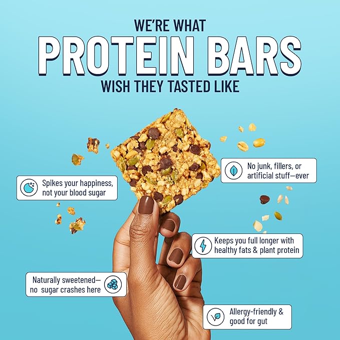 The YES Bar Peanut Butter Dark Chocolate ??Plant Based Protein, Decadent Snack Bar ??Vegan, Gluten Free, Dairy Free, Low Sugar, Healthy Snack, Breakfast, Low Carb, Keto Friendly (Pack of 6)