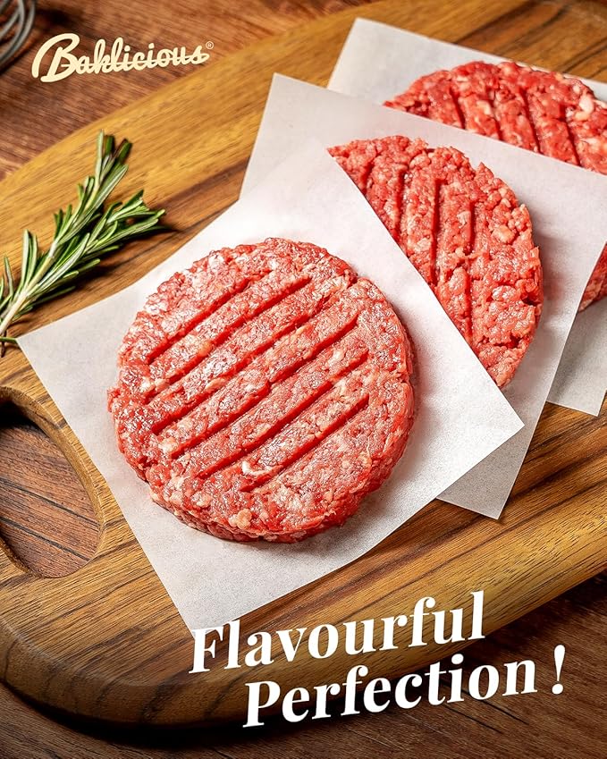 Baklicious Hamburger Patty Paper ??1100Pcs of 5.5"x5.5" Non-Stick Patty Paper Squares ??Craft Perfect Burgers! Elevate Your Game with Seamless Separation & Versatile Use in Oven, Microwave,Freezer!