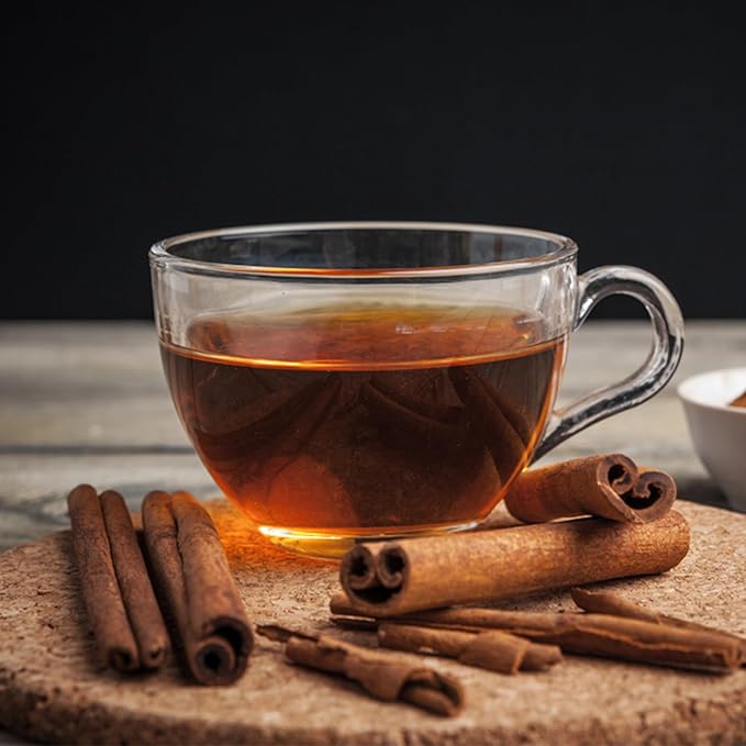 Akina Single-Origin Cinnamon Tea Bags | 100% Naturally Flavored Black Tea, Kenyan Origin, Gourmet, Hot Cinnamon (25 String & Tag Saschets, 50g)