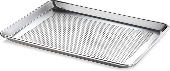 New Star Foodservice Commercial-Grade 18-Gauge Aluminum Sheet Pan/Bun Pan (13 L x18 W x1 H (Half Size) Pack of 12)