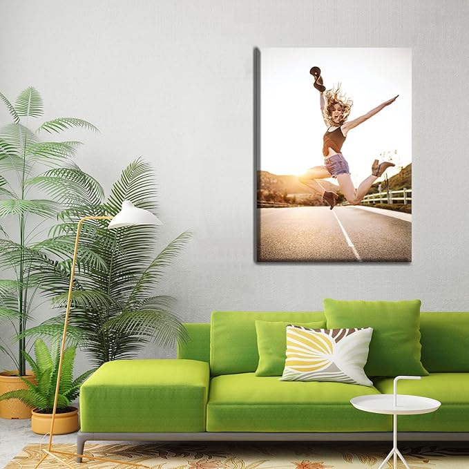 Hoopwarte Custom Canvas Prints with Your Photo, Custom Photos on Canvas Transform Pictures into Stunning Framed Wall Art-Personalized Prints Pictures Wall Art Decor(20L x30W 50x75cm)